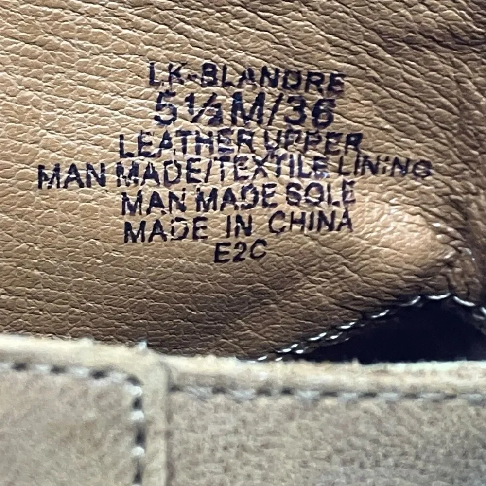 Lucky‎ Brand Tan Leather Blandre Side Zip Spring Ankle Booties